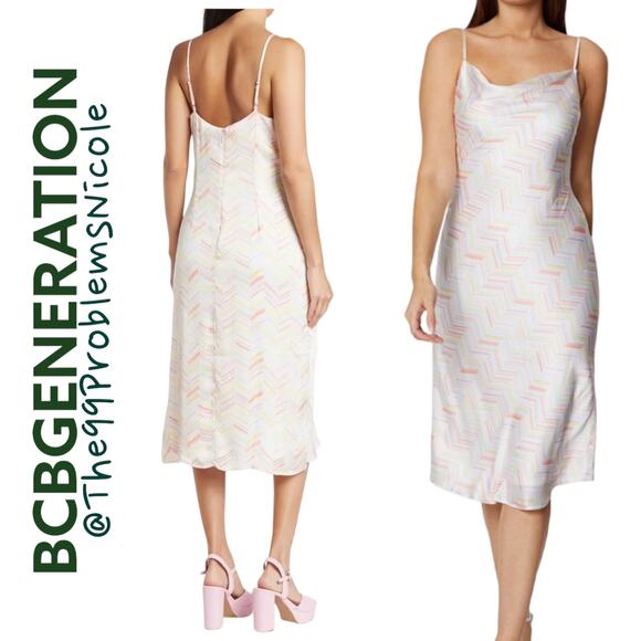 BCBGeneration Chevron Slip Dress - Picture 1 of 9